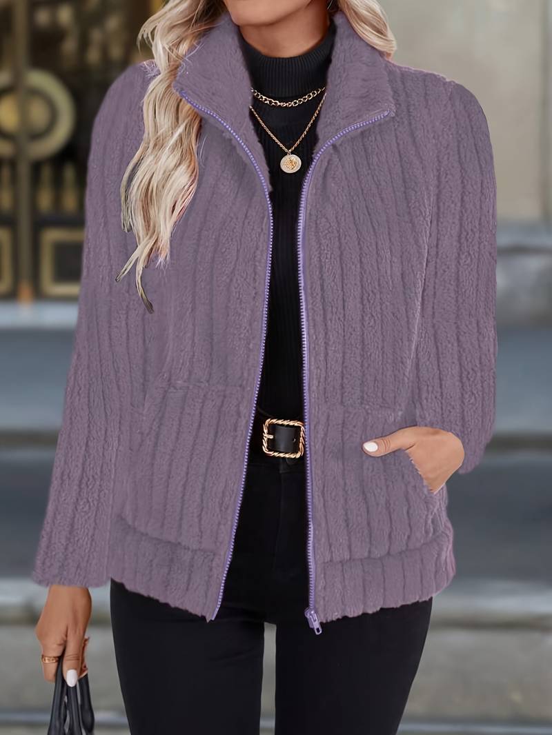 Zoharia - ポケット付きスタイリッシュな長袖冬用ジャケット