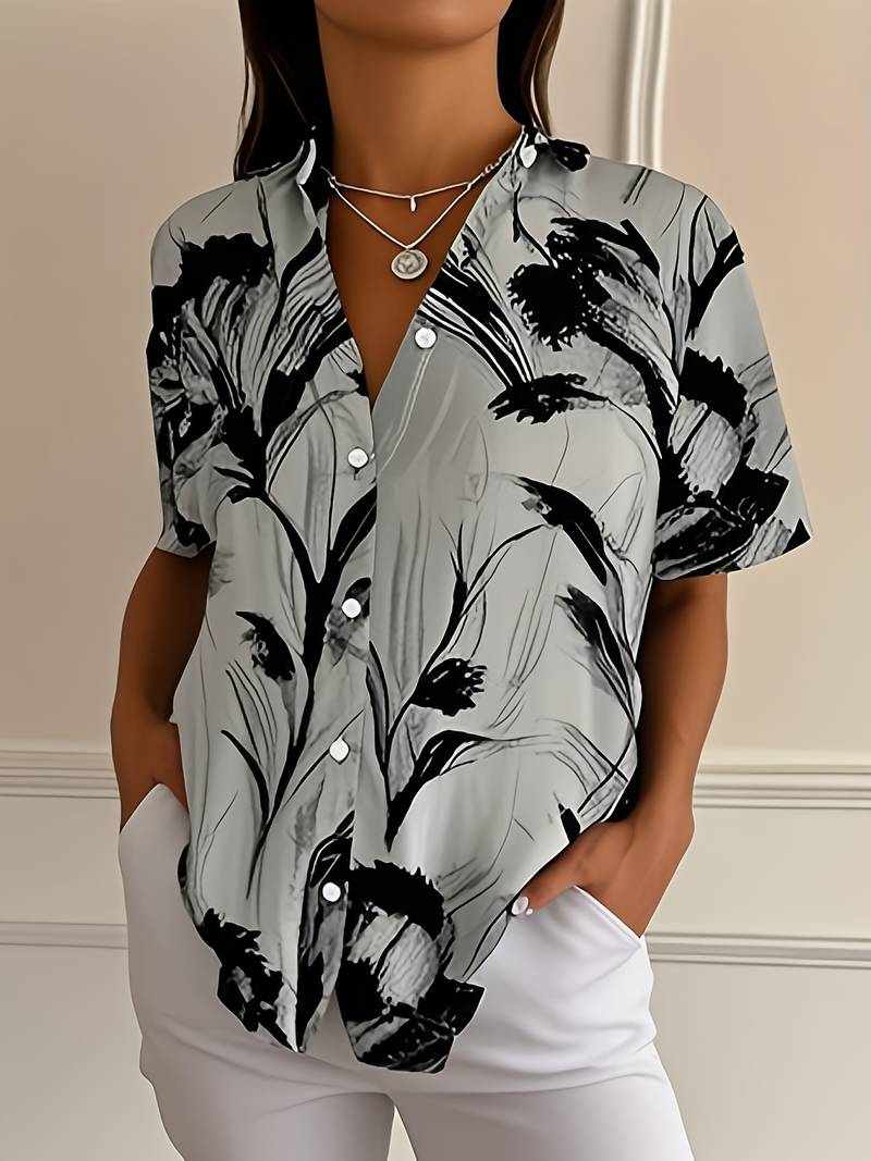 Ayalit - おしゃれな半袖プリントシャツ