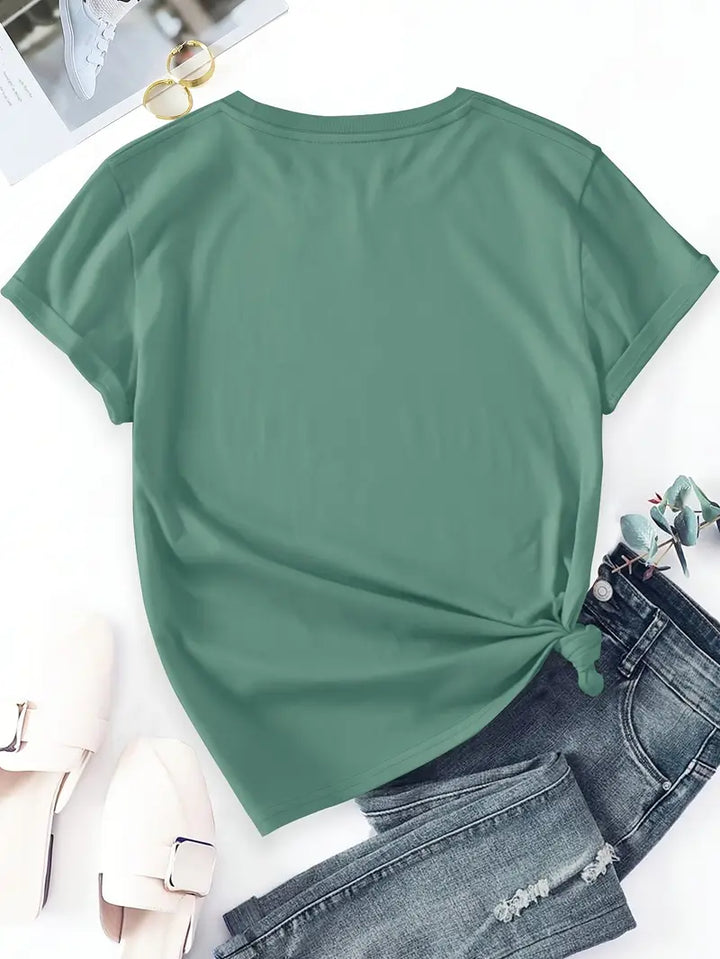 Aimilia - フローラルプリントのエレガントな半袖Tシャツ