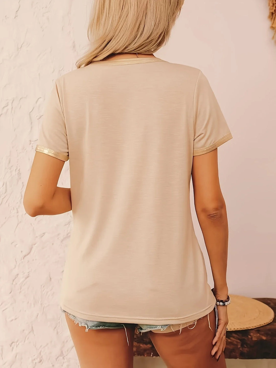 Krissy - カジュアル クルーネック Tシャツ