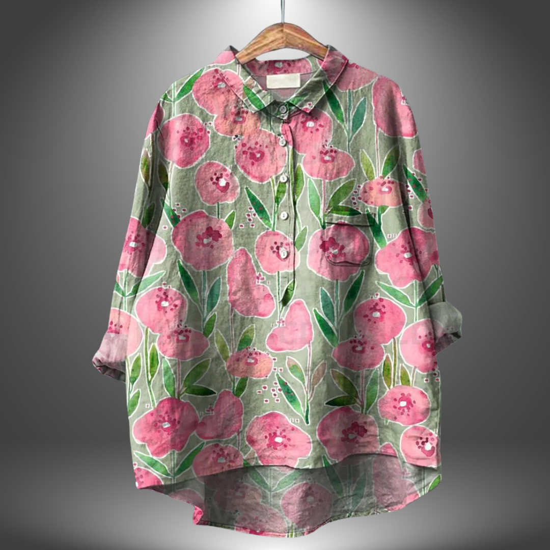 Luiza - 手作りの花柄シャツ