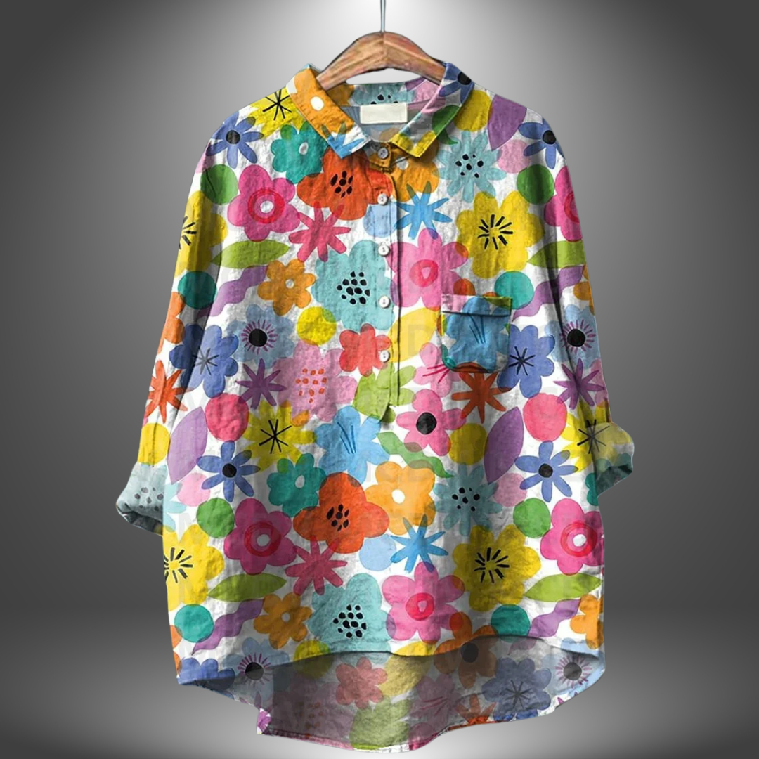 Luiza - 手作りの花柄シャツ