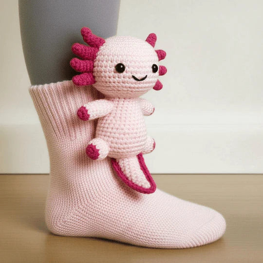 CozyCritters - 編み込み動物柄の足元を温かくするソックス