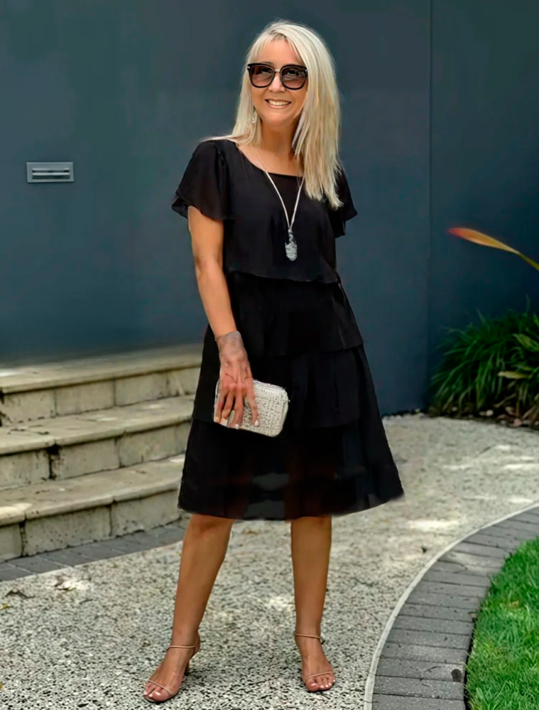 Ashfi - ルーズレイヤー シフォンドレス