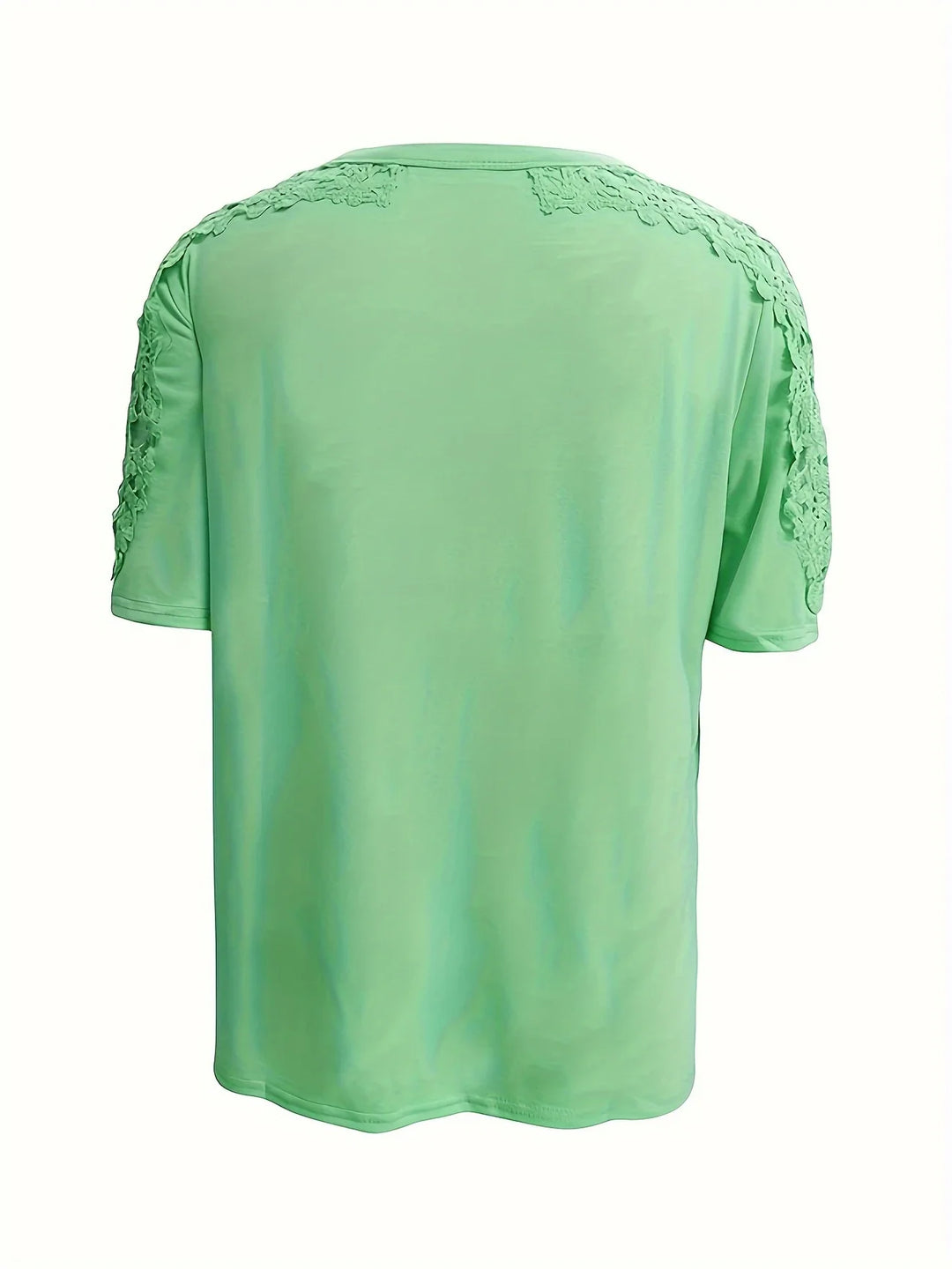 Ancuta - エレガントな夏用ショートスリーブTシャツ レーストップ