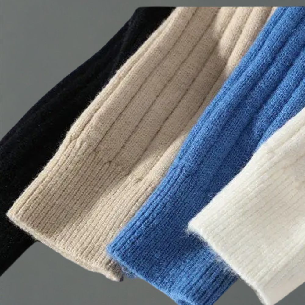 Zinedine – ボーダー柄長袖ニットセーター