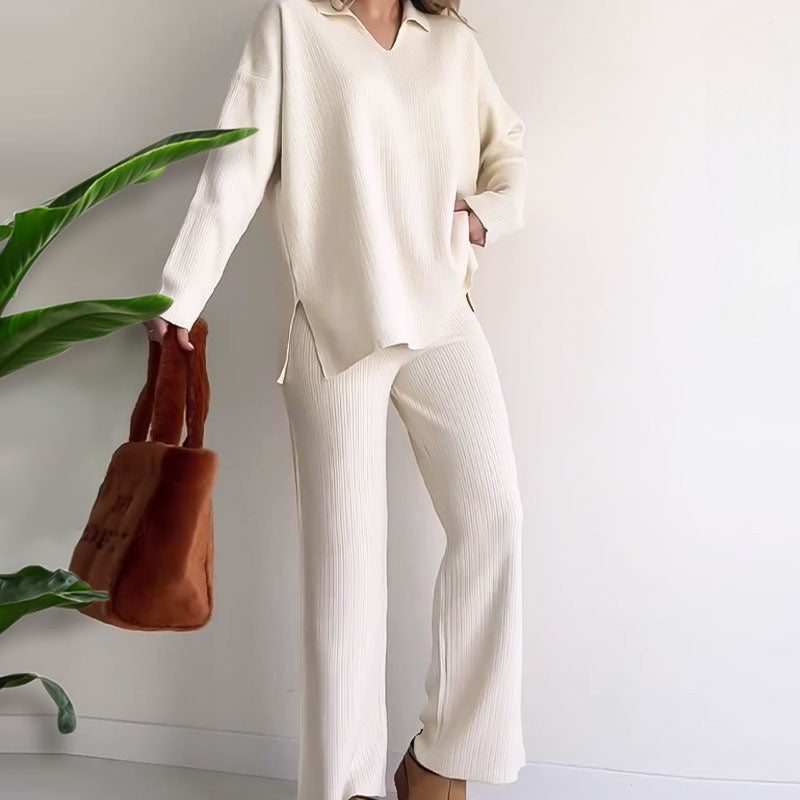 Alyana – リブ編みツーピース ラウンジセット