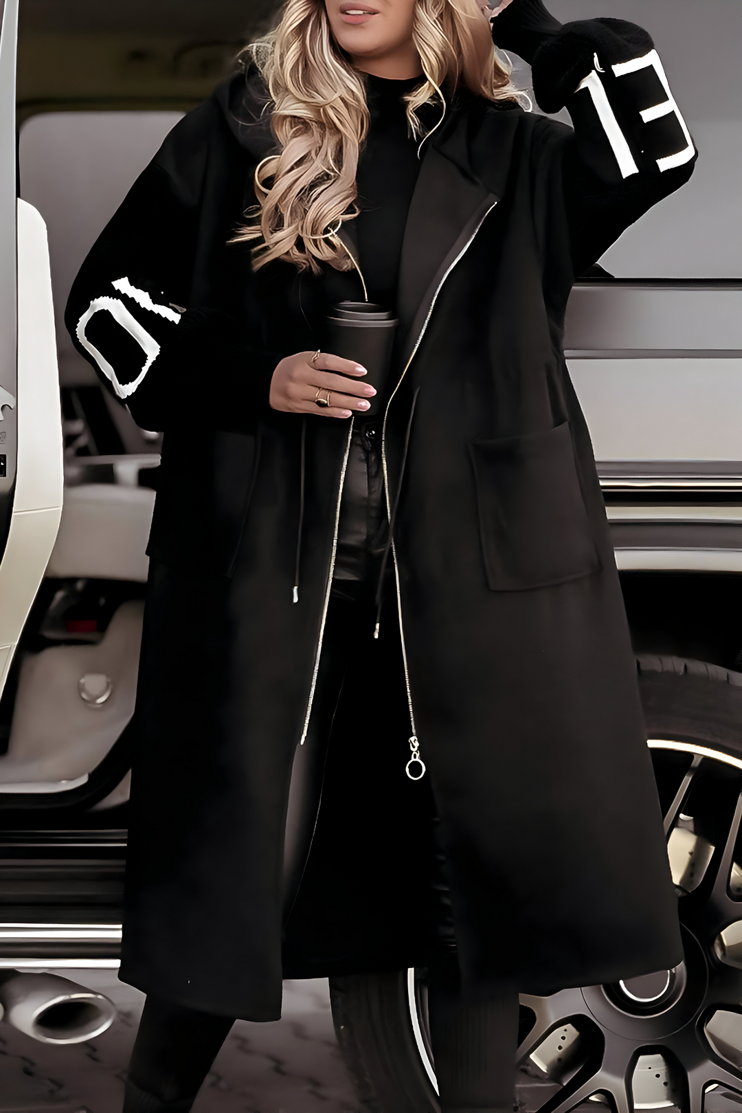 Lysanne -ロングラインフード付きポケットコート