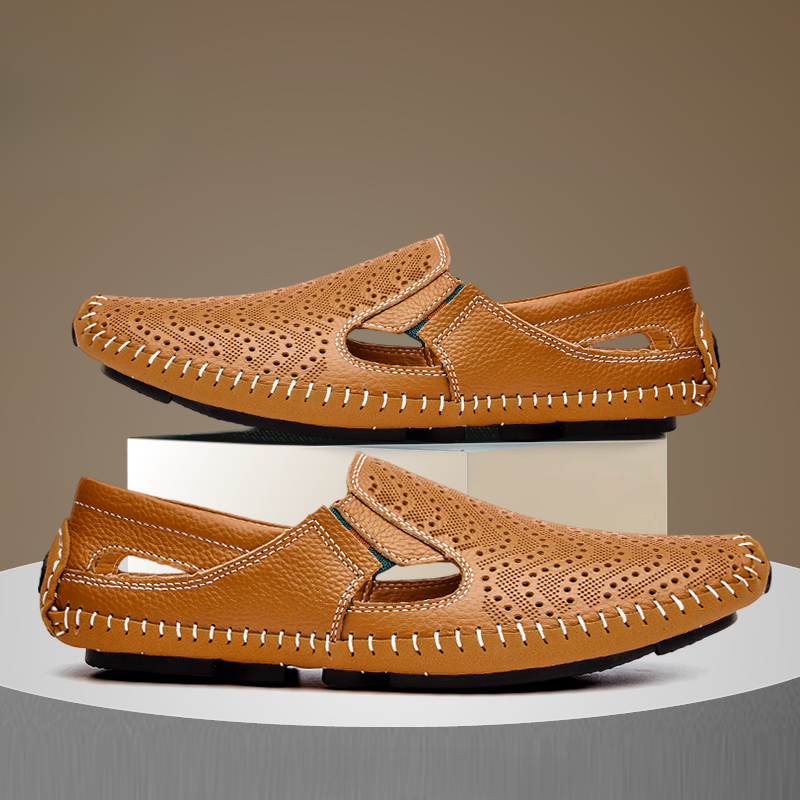 Akiva - 快適なレザーサンダル