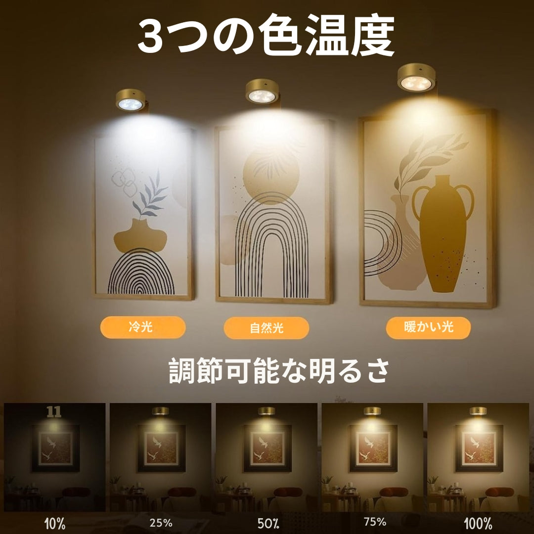 GlowFrame - 13の照明モードを備えた磁気絵画ライト ( 3個入り )