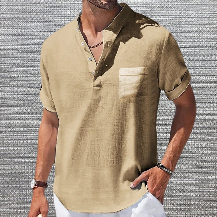 Anthony - エレガントなショートスリーブTシャツ ポケット付き