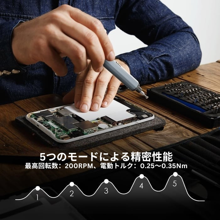 SwiftDrive - ミニ精密電動ドライバーセット