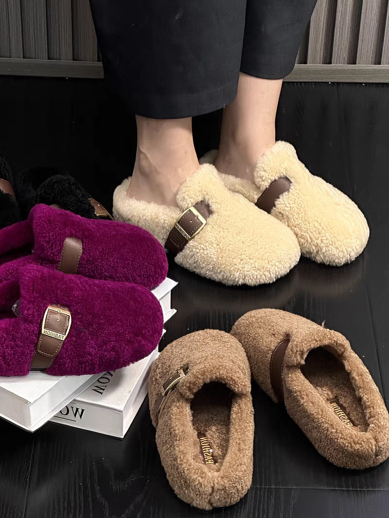 Zilvia - フェアリー風 暖かいラムウールシューズ