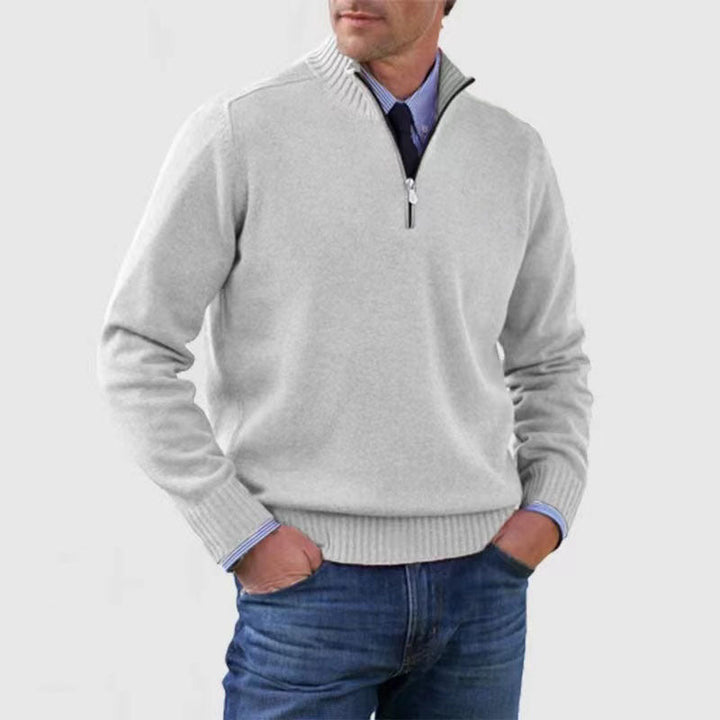 Ben - ファッショナブルな暖かセーター、半ファスナー付き