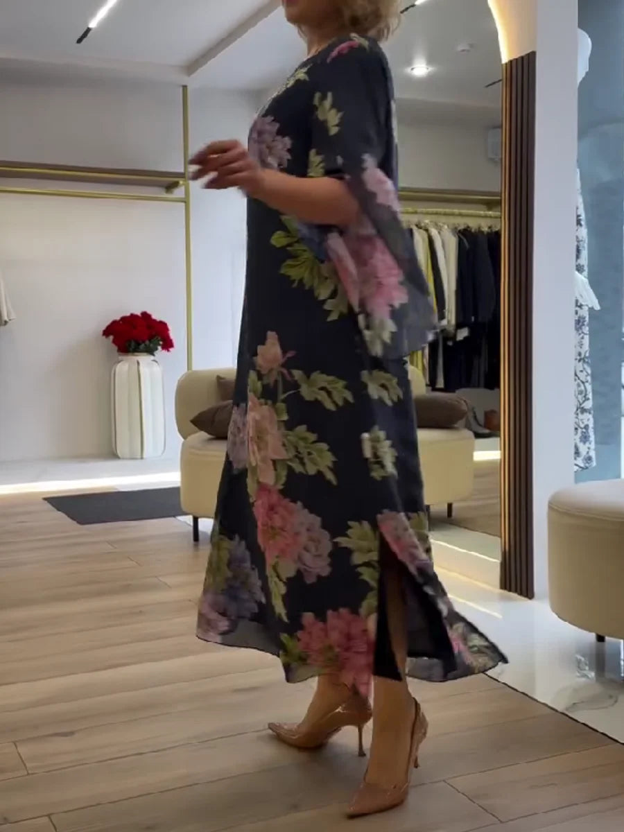 Yael - フラワープリントのマキシドレス