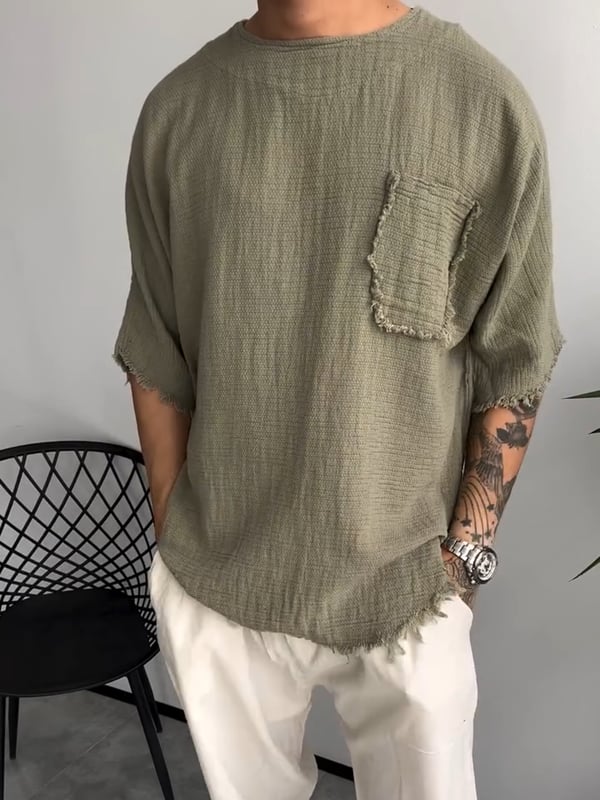 Davis - 半袖リネンTシャツ