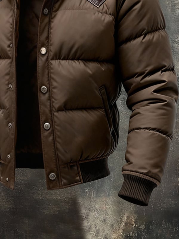 Benzema - エレガントな長袖の暖かいレザージャケット