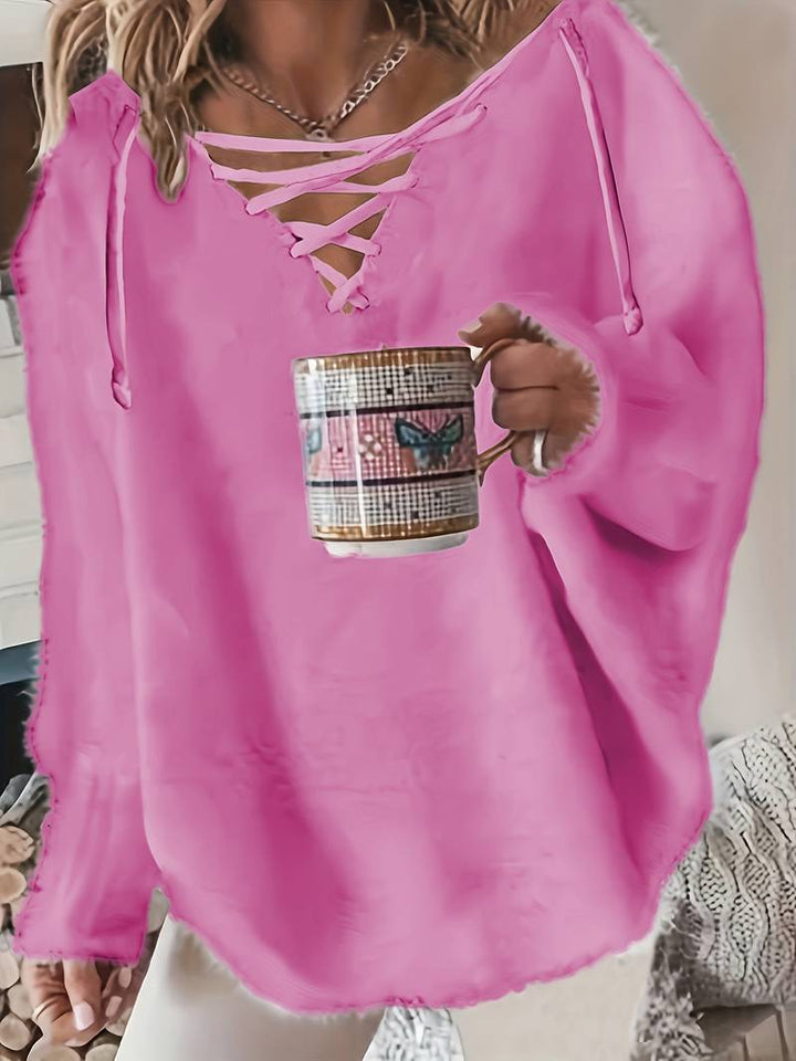 Callahan - カジュアルな長袖セーター（Vネック）