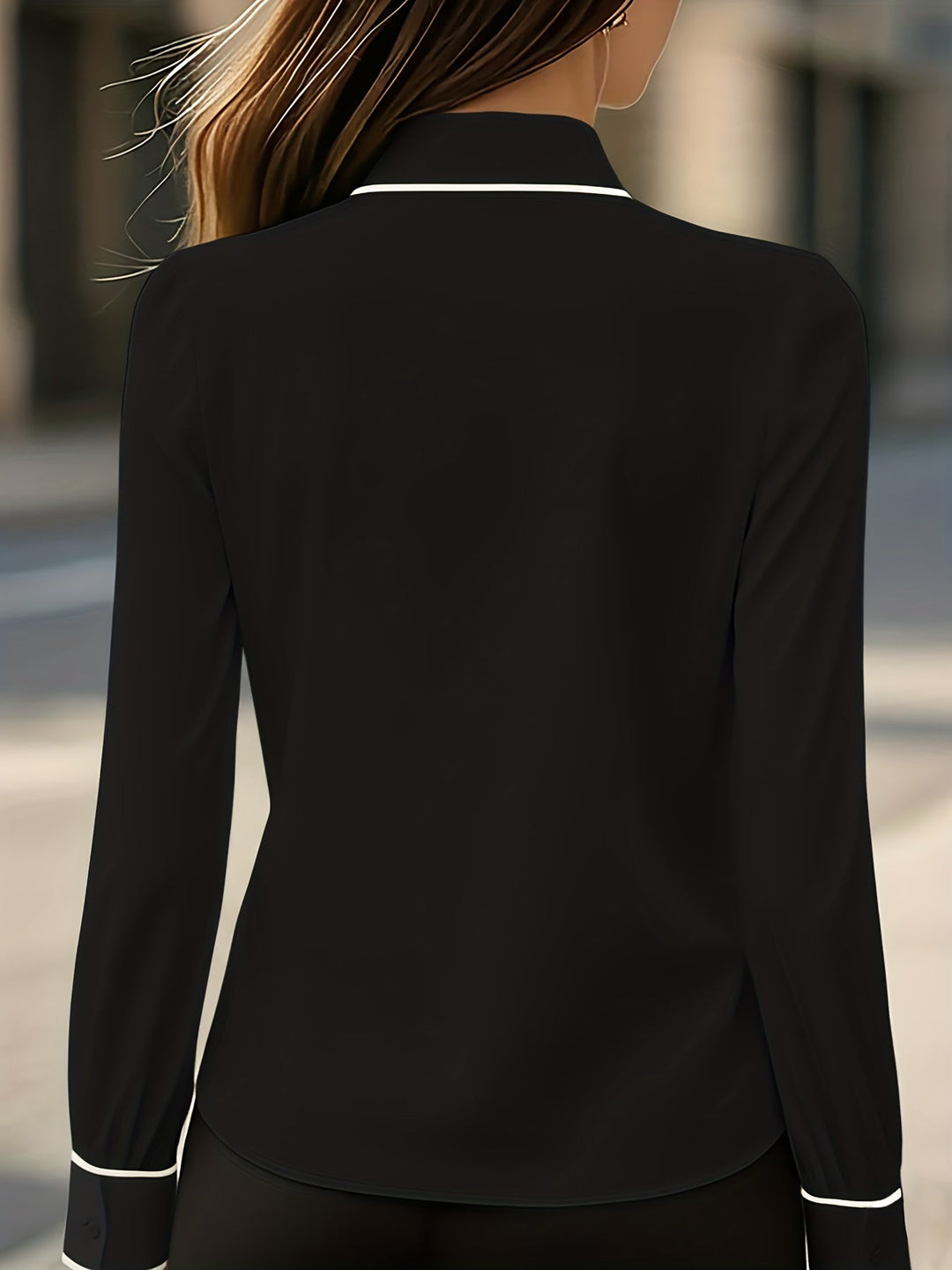 Briella - 前結びロングスリーブシャツ