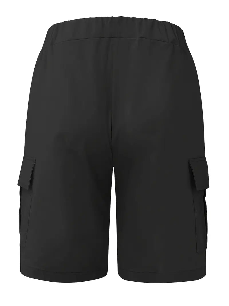 Jelte - カジュアル ノンストレッチ ドロストリング カーゴ ショートパンツ