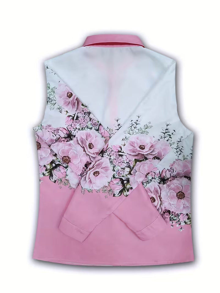 Yaleian -  ボタン付きフローラルシャツ