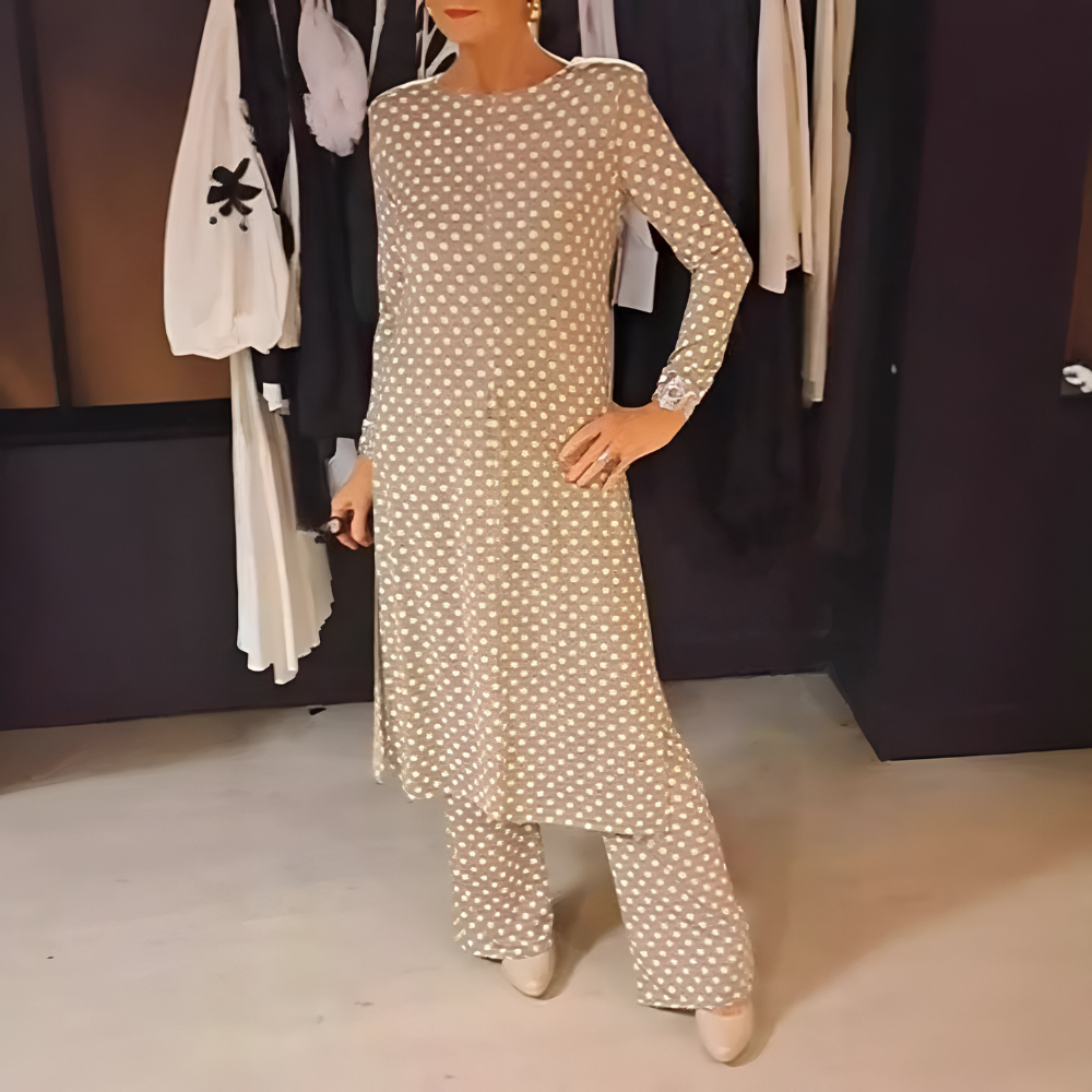 Maryse - 明るいドット柄の2点セット