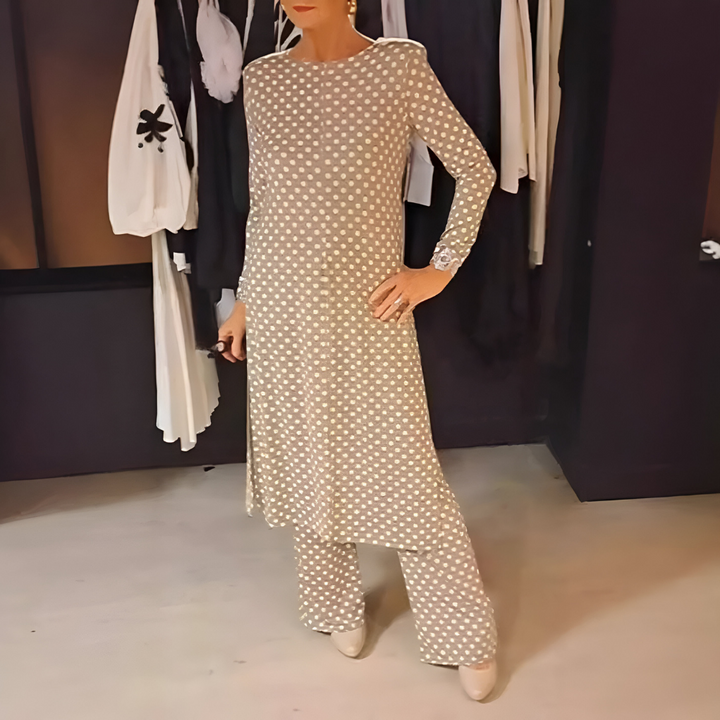Maryse - 明るいドット柄の2点セット