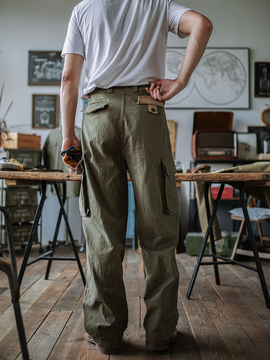 Ibrahim - 陸軍 M-47 ハーリングボーン ツイル パンツ