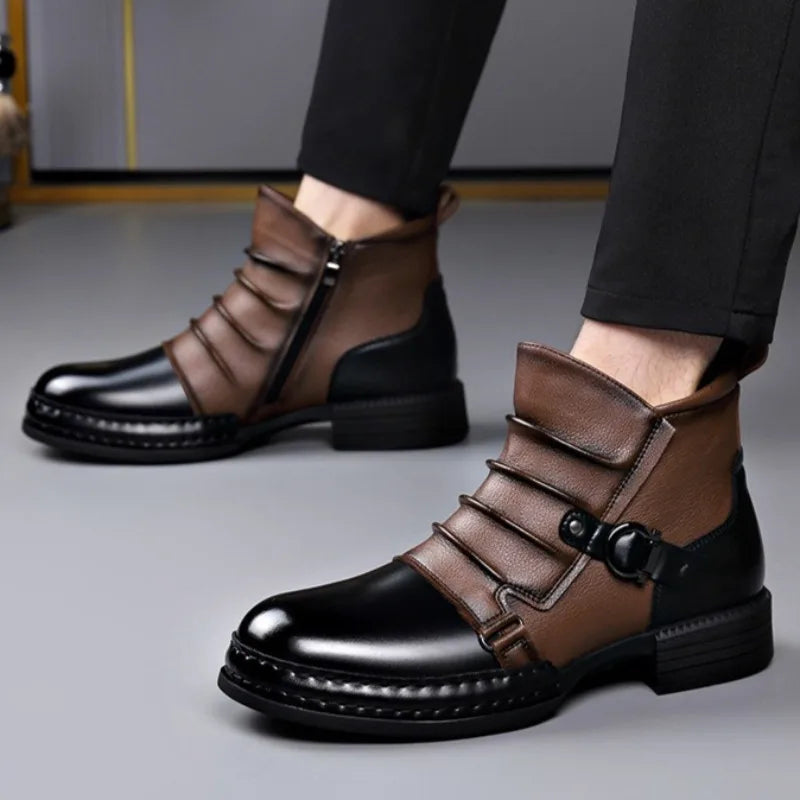 Zamran - ヴィンテージレザー アンクルブーツ