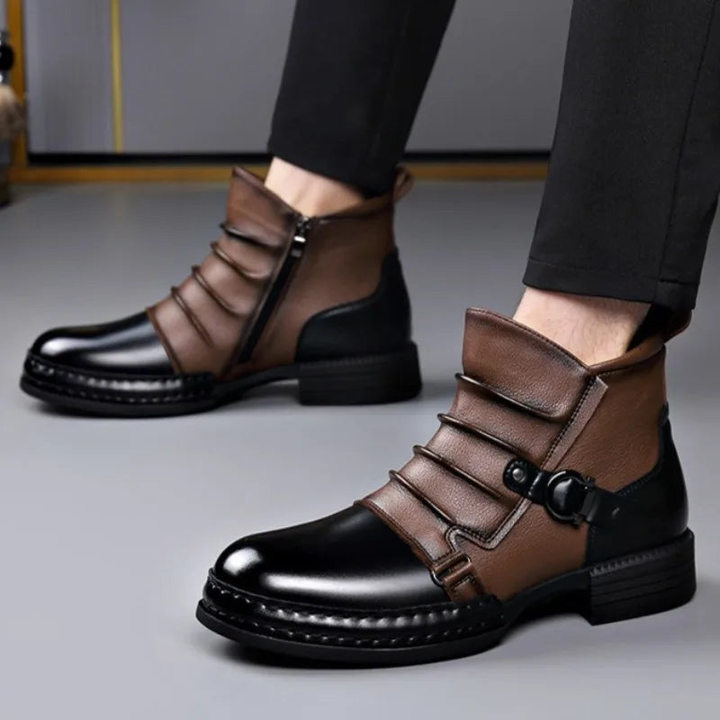 Zamran - ヴィンテージレザー アンクルブーツ