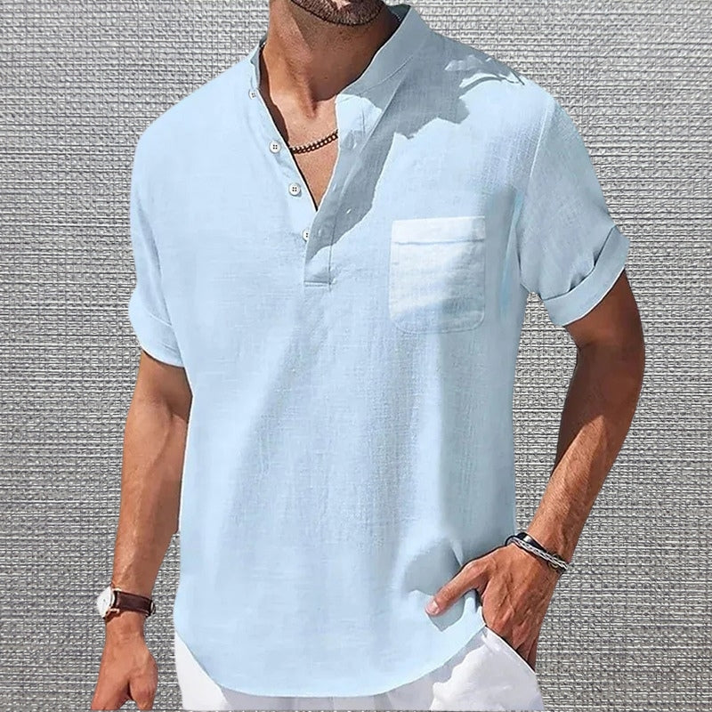 Anthony - エレガントなショートスリーブTシャツ ポケット付き