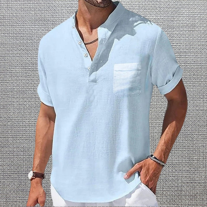 Anthony - エレガントなショートスリーブTシャツ ポケット付き