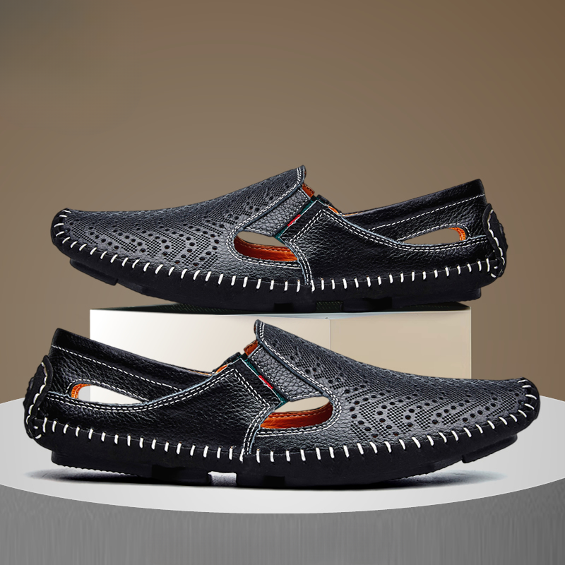 Akiva - 快適なレザーサンダル