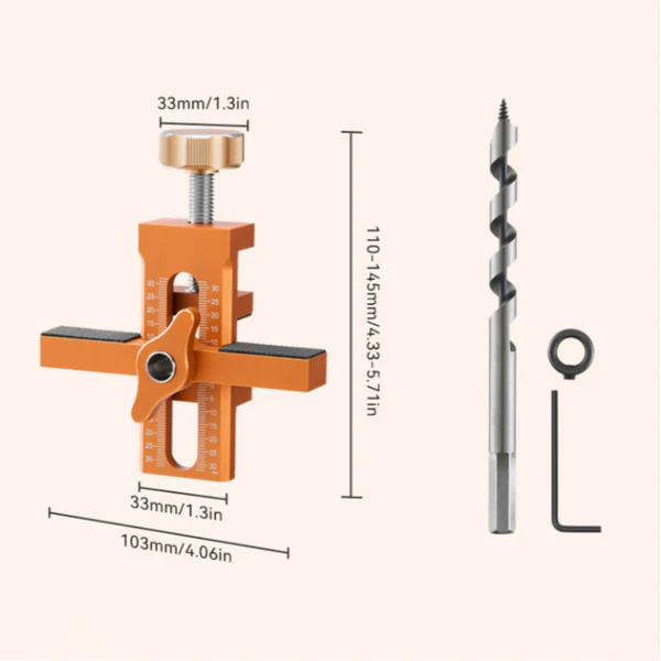 JigMaster - 2-in-1 キャビネットドア取り付け治具