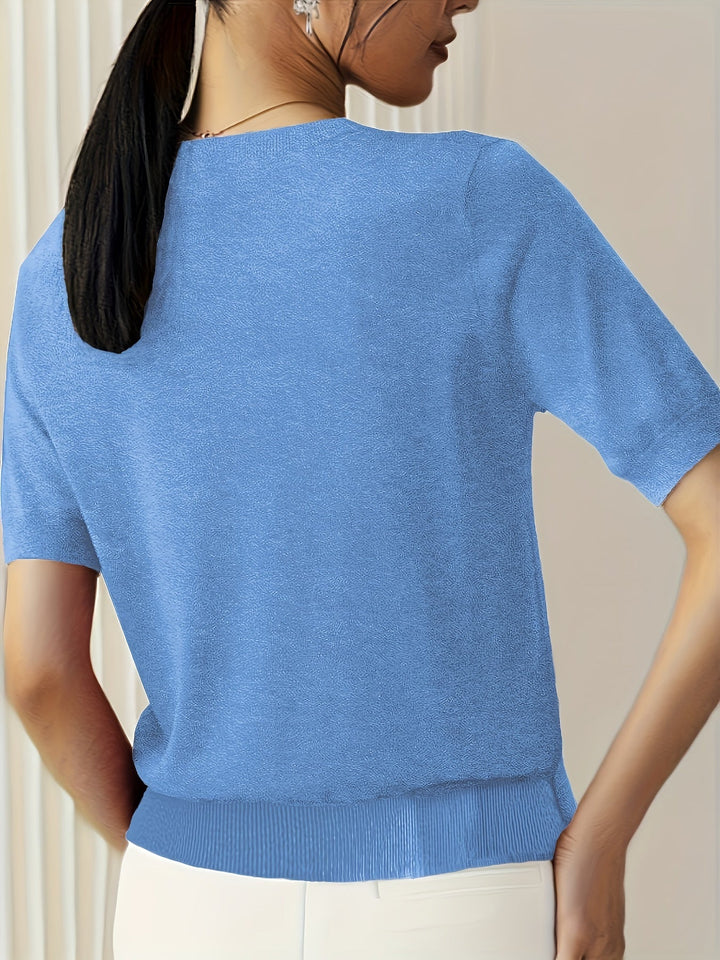 Jacquie - 高伸縮性 カジュアル Tシャツ