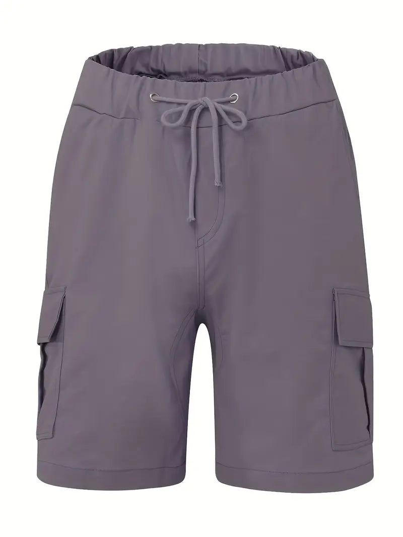 Jelte - カジュアル ノンストレッチ ドロストリング カーゴ ショートパンツ