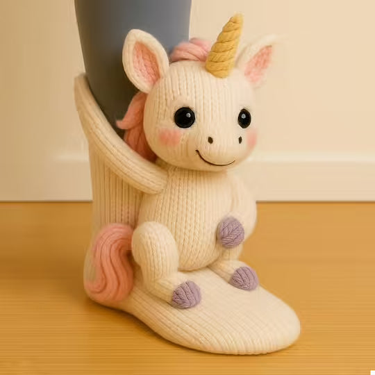 CozyCritters - 編み込み動物柄の足元を温かくするソックス
