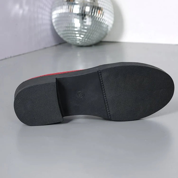 Azahra - エレガントなスリップオンローファー（リボン付き）