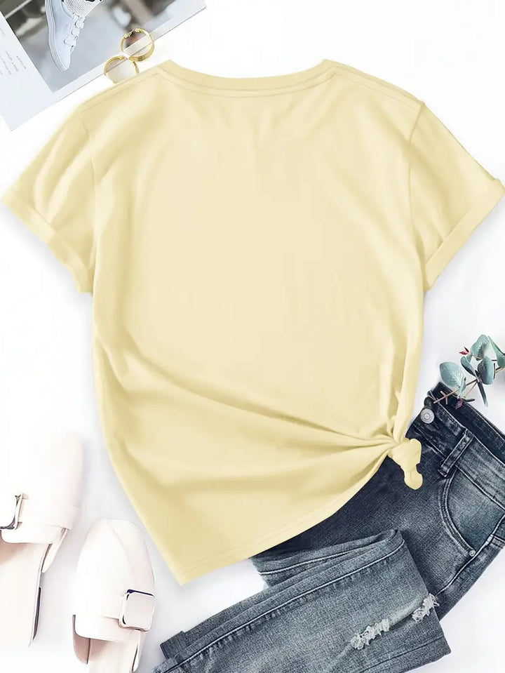 Aimilia - フローラルプリントのエレガントな半袖Tシャツ