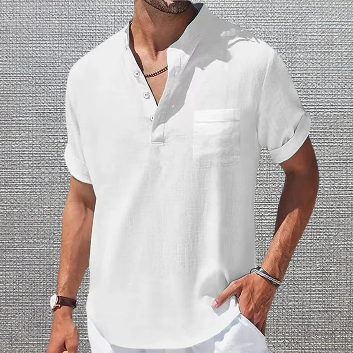 Anthony - エレガントなショートスリーブTシャツ ポケット付き