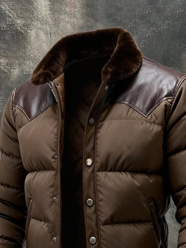 Benzema - エレガントな長袖の暖かいレザージャケット