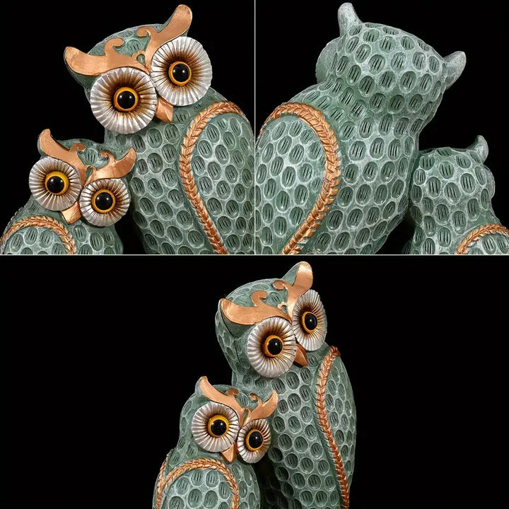 EchoOwlet - モダンなフクロウの家族フィギュア
