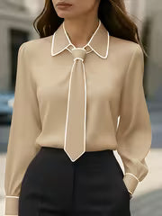 Briella - 前結びロングスリーブシャツ