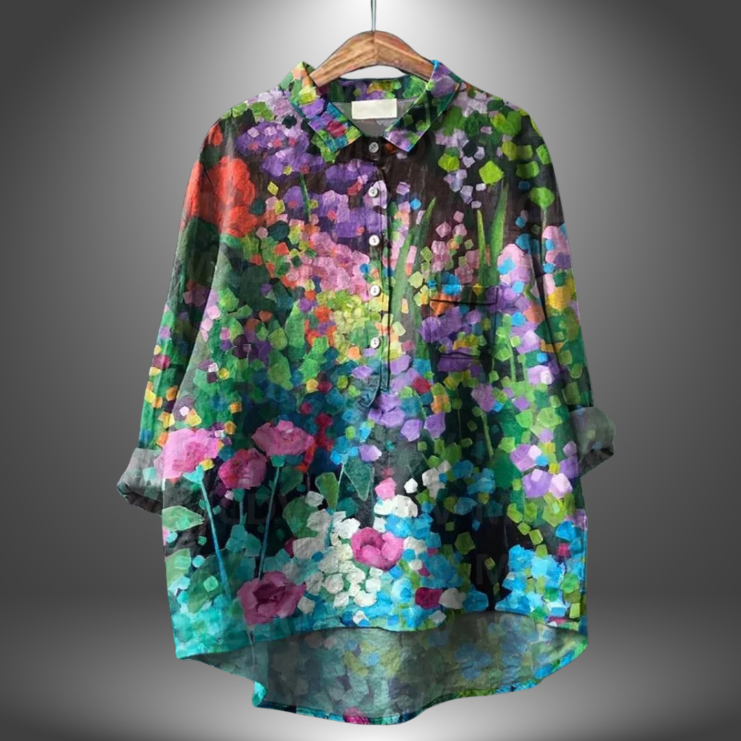 Luiza - 手作りの花柄シャツ
