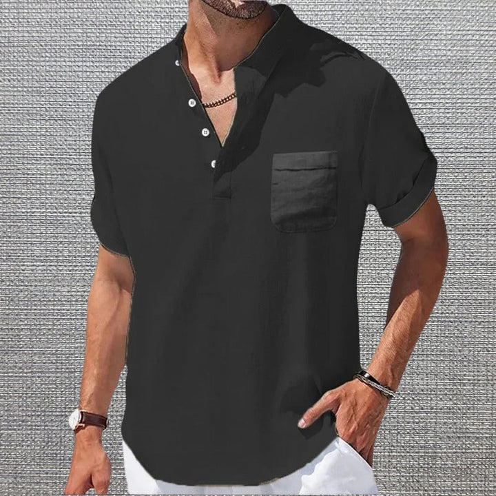 Anthony - エレガントなショートスリーブTシャツ ポケット付き