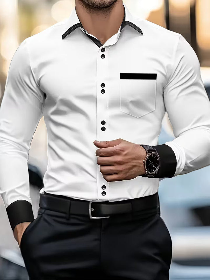 Zigmas - エレガントな長袖ボタンダウンシャツ