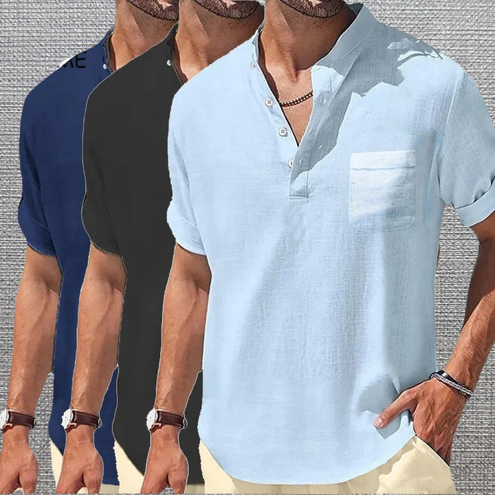 Anthony - エレガントなショートスリーブTシャツ ポケット付き