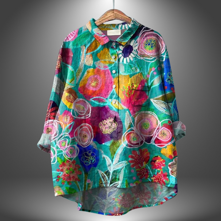 Luiza - 手作りの花柄シャツ