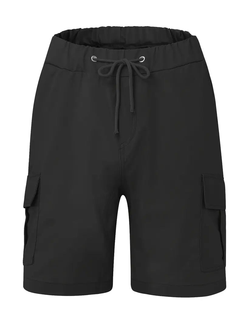 Jelte - カジュアル ノンストレッチ ドロストリング カーゴ ショートパンツ