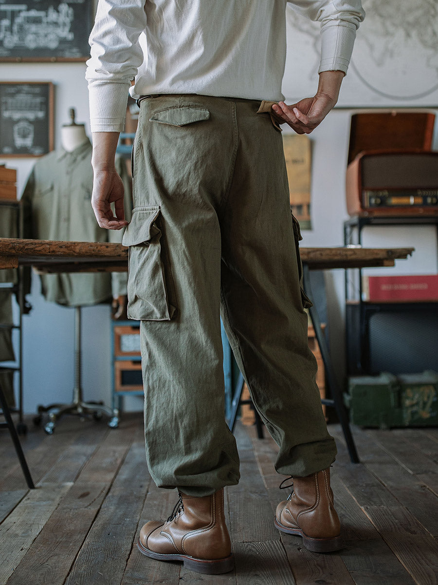Ibrahim - 陸軍 M-47 ハーリングボーン ツイル パンツ